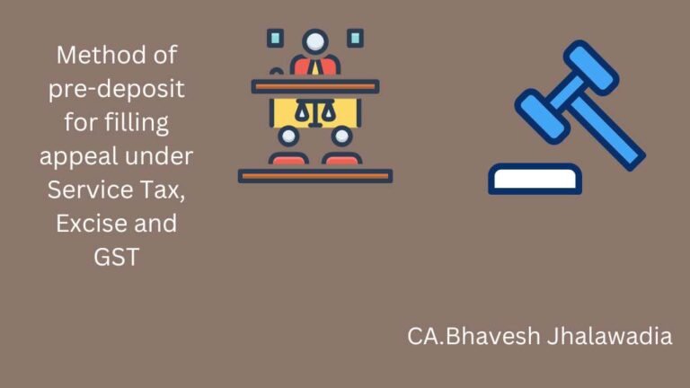 Pre-deposit under Service Tax and central excise can not be paid by DRC-03