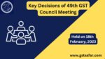 49th GST Council Meeting