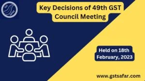 49th GST Council Meeting
