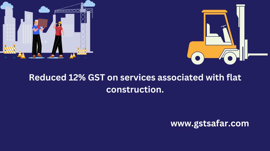 gst rate of construction