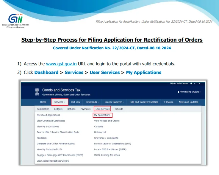 rectification of Orders 1