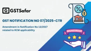 Notification No 07/2025-CTR