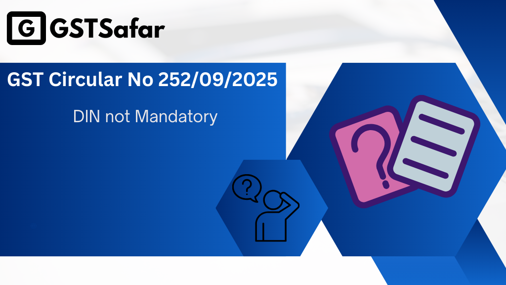 GST Circular No 252-09-2025