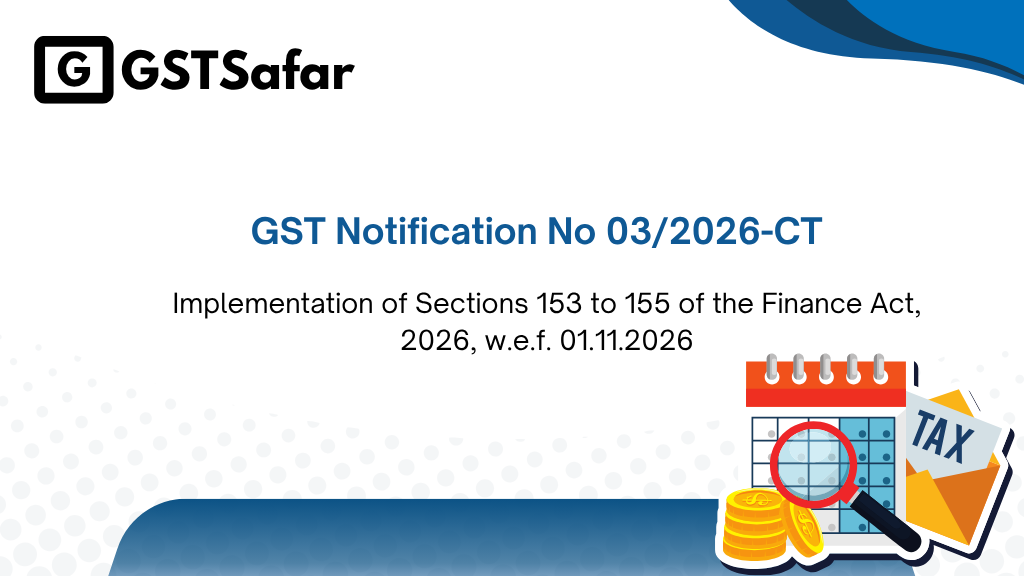 GST Notification No 03/2026- Central Tax