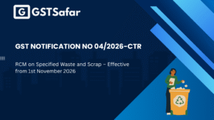 GST Notification No 04/2026-CTR